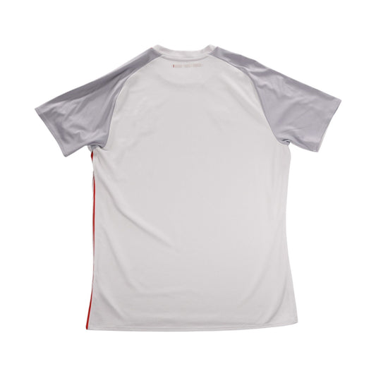 Standard Liège 2018/19 away shirt back view showing plain white and grey design