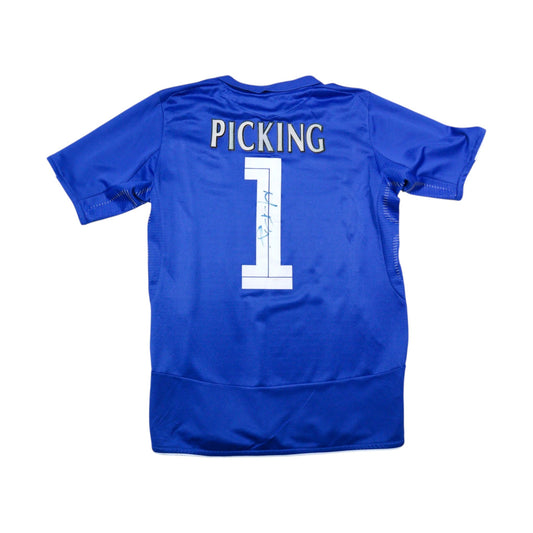 Linfield home shirt back view printed Picking number 1