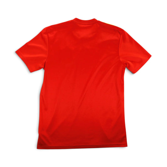 Back view of the 2018/19 Spain home football shirt, plain red with no printing