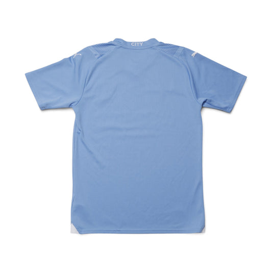 Manchester City 2023/24 home shirt back view, plain sky blue