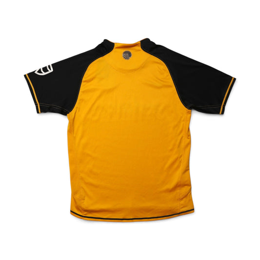 Kaizer Chiefs 2007/09 home shirt back view showing gold and black design