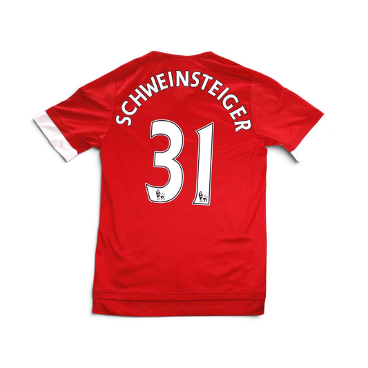Manchester United 2015/16 home shirt back view with Schweinsteiger and number 31