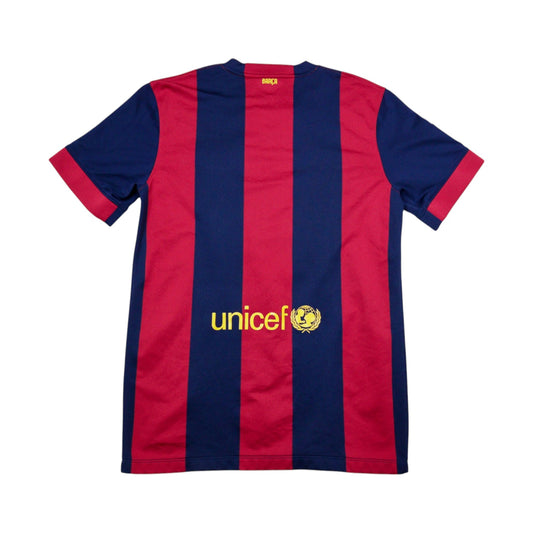 2014/15 Barcelona home shirt back view showing Unicef logo