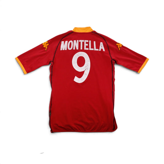 2002/03 AS Roma home shirt back, printed Montella and number 9