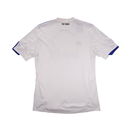 Real Madrid 2010/11 adidas home shirt back view, plain with no name or number