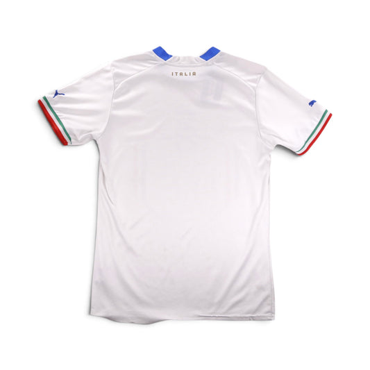 Italy 2022/23 away shirt back view, plain with ITALIA printed below the collar
