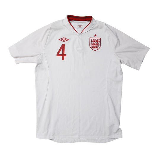 2012/13 England home shirt back view showing Gerrard and number 4