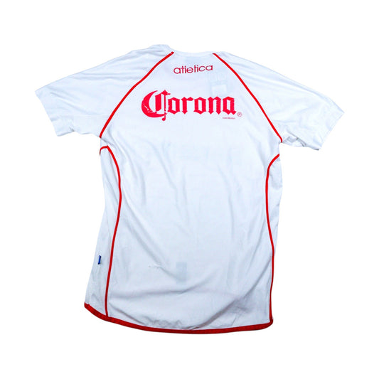 Deportivo Toluca away shirt back with Corona sponsor printed in red