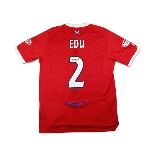 2008/09 Rangers third shirt back view showing Edu #2 print and SPL badge