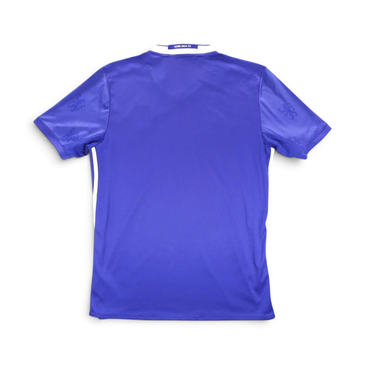 Back of the 2016/17 Chelsea home shirt showing plain back and collar tab