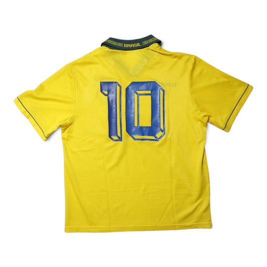 Back view of Brazil shirt showing blue number 10