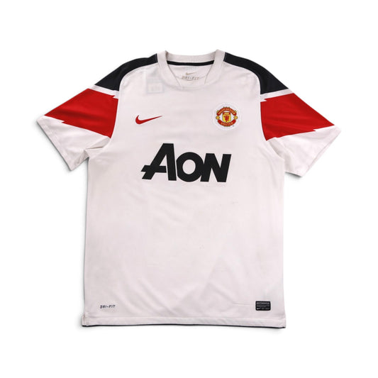 Manchester United 2010/11 away shirt front view showing AON sponsor and crest