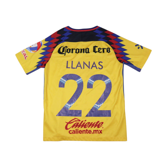 2017/18 Club América third shirt back with Llanas 22 print and Corona Cero sponsor