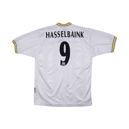 Leeds United home shirt back with Hasselbaink name and number 9