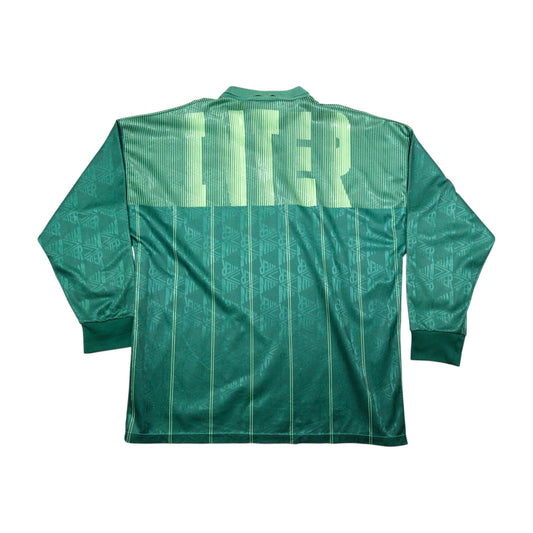 Inter Milan 1991/92 goalkeeper shirt, back view showing INTER lettering