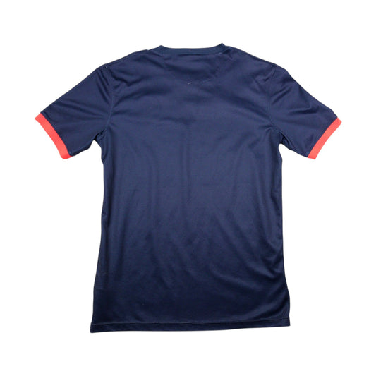 Paris Saint-Germain 2013/14 home shirt back, plain navy with red cuffs
