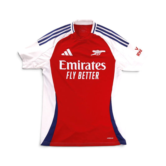 2024/25 Arsenal adidas home shirt back showing plain red and white body