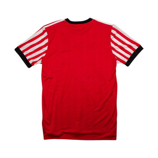 Sunderland 2017/18 home shirt back view showing striped sleeves