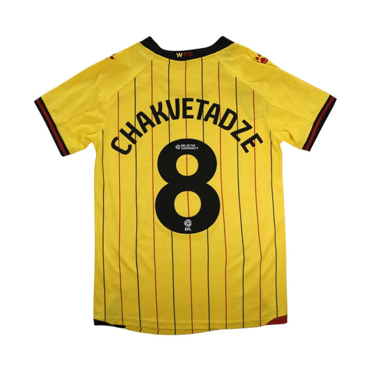 Back of Watford shirt showing Chakvetadze name and number 8