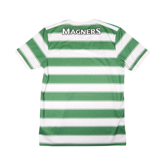 2021/22 Celtic home shirt back, showing Magners printed above the stripes