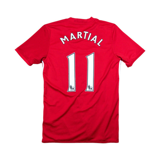 Manchester United 2016/17 home shirt back with Martial name and number 11 printed