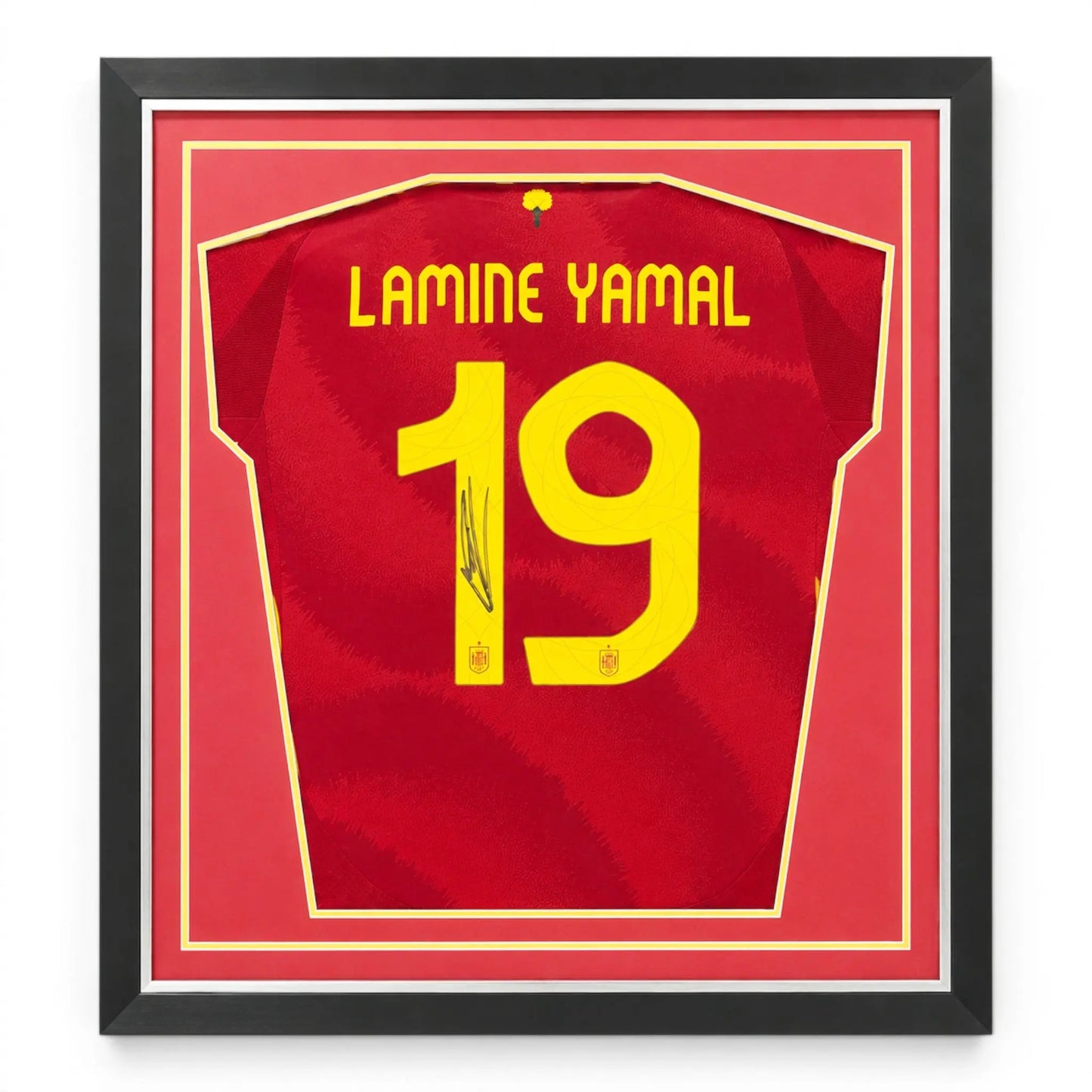 Lamine Yamal Framed Signed Spain Football Shirt Euro 2024 Forever Vintage