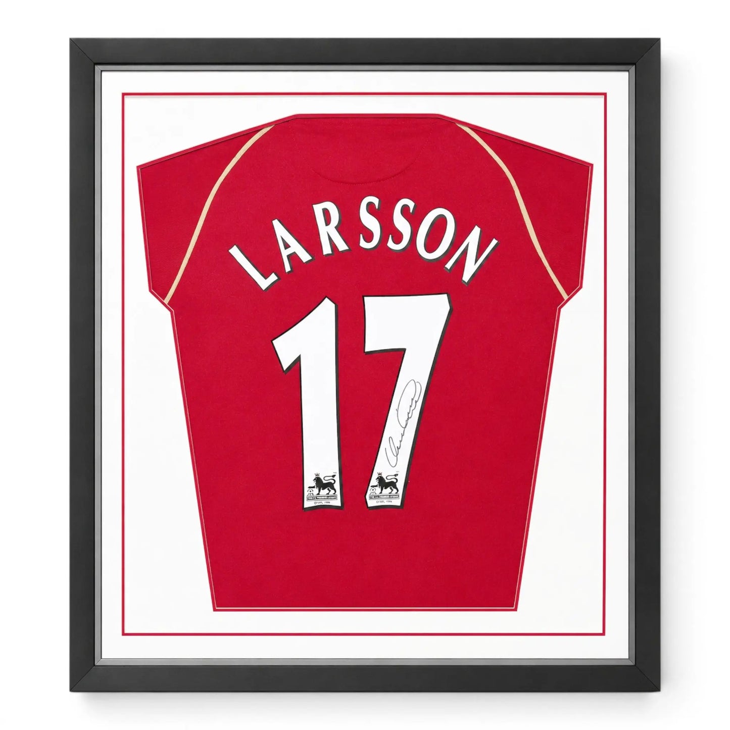 Larsson Framed Signed Manchester United Football Shirt Season 2006/07 Forever Vintage