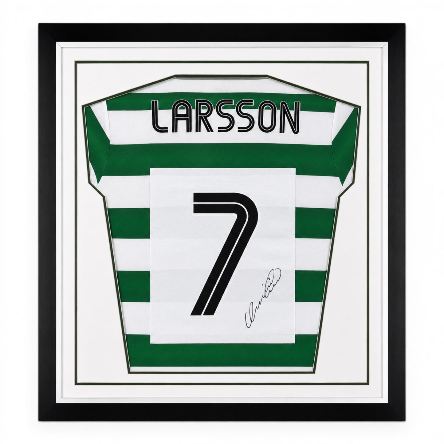 Larsson Framed Signed Celtic Football Shirt