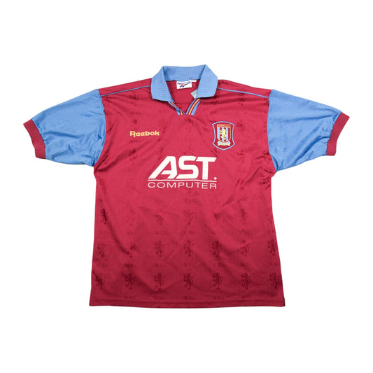 Aston Villa 1995/97 home shirt front with AST Computer sponsor