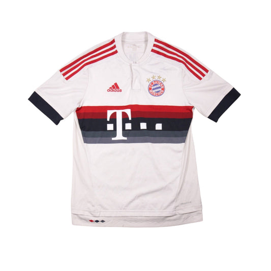 Bayern Munich 2015/16 away shirt front view with adidas and Telekom branding