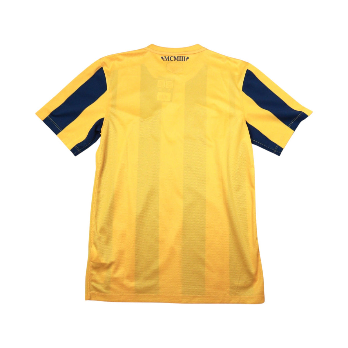 Hellas Verona 2015/16 Nike home shirt, back view showing MCMIII text beneath the collar