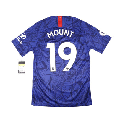 Chelsea 2019/20 home shirt back view with Mount 19 printed