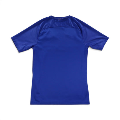 Chelsea 2017/18 home shirt back view, plain blue with no printing