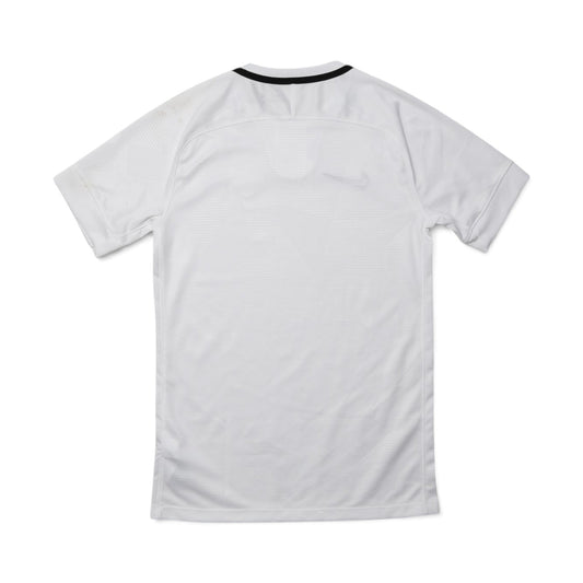 Ludogorets Razgrad 2019/20 away shirt back view, plain white with black collar trim