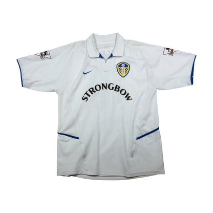 2002/03 Leeds United home shirt front with Strongbow sponsor and Nike logo
