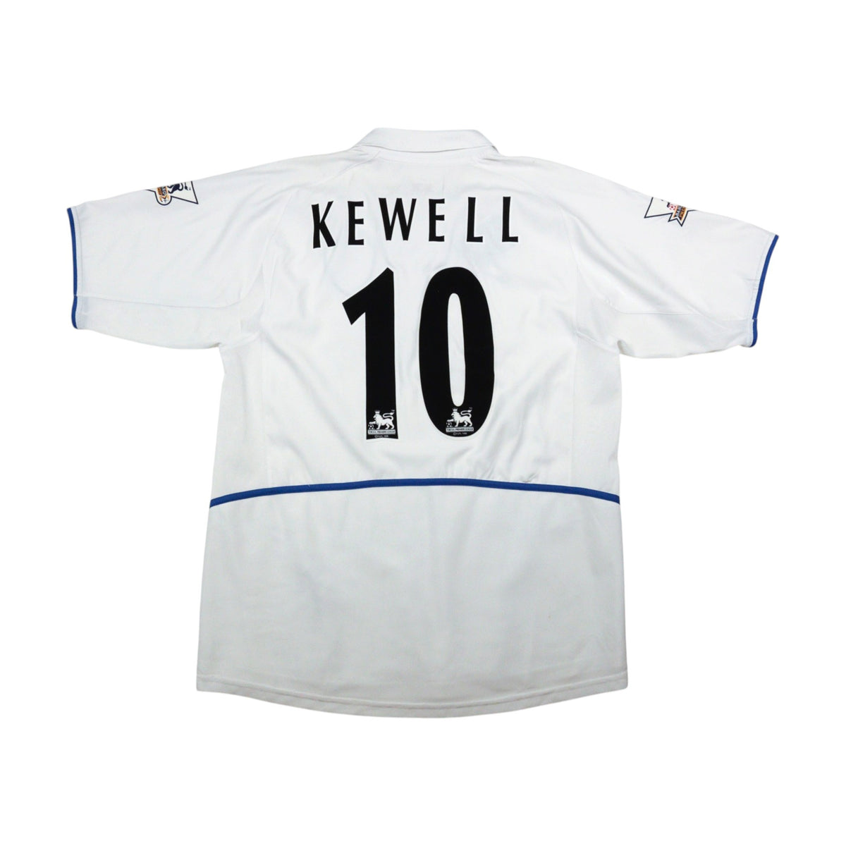 Leeds United home shirt back with Kewell and number 10 printed