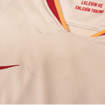 Close-up of the collar area showing faint marks on the front of the shirt