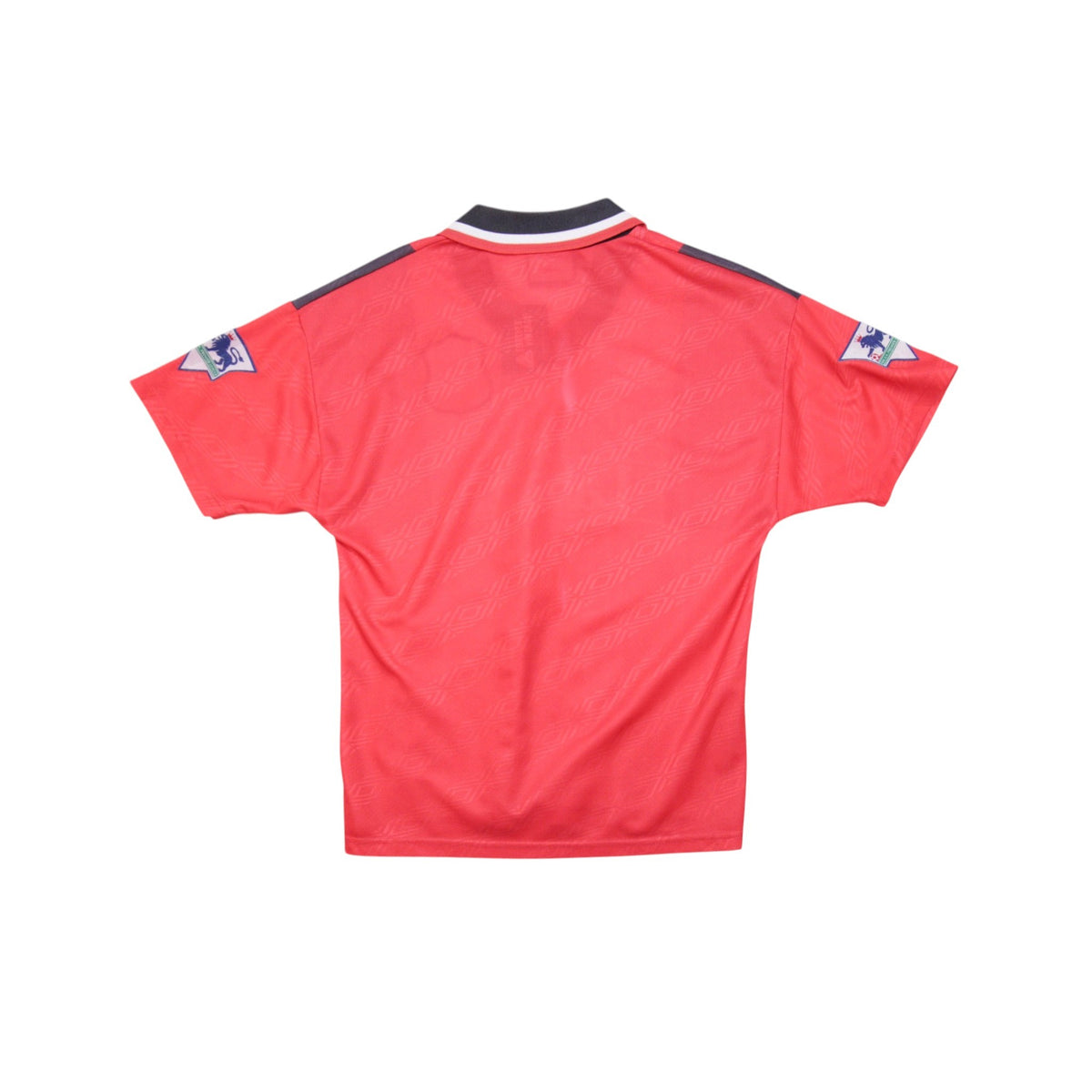 Nottingham Forest 1994/96 home shirt back view showing Premier League sleeve badges