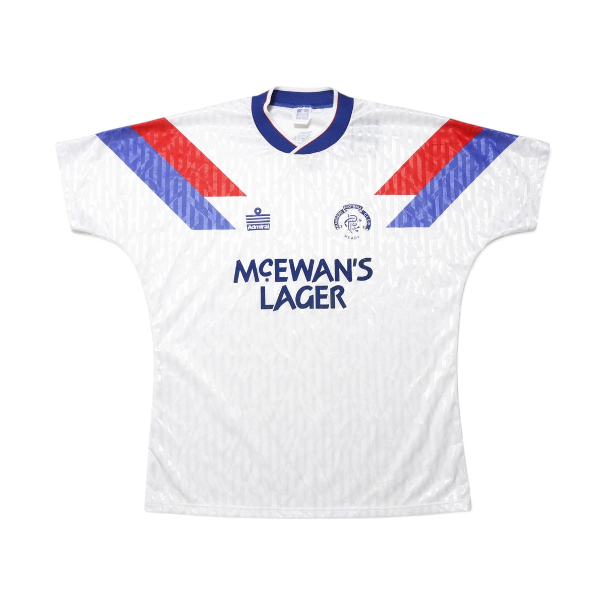 1990-92 Rangers away shirt back view flat lay
