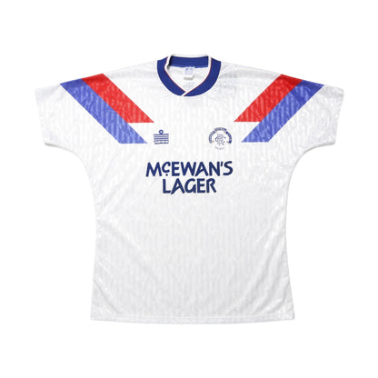 1990-92 Rangers away shirt back view flat lay