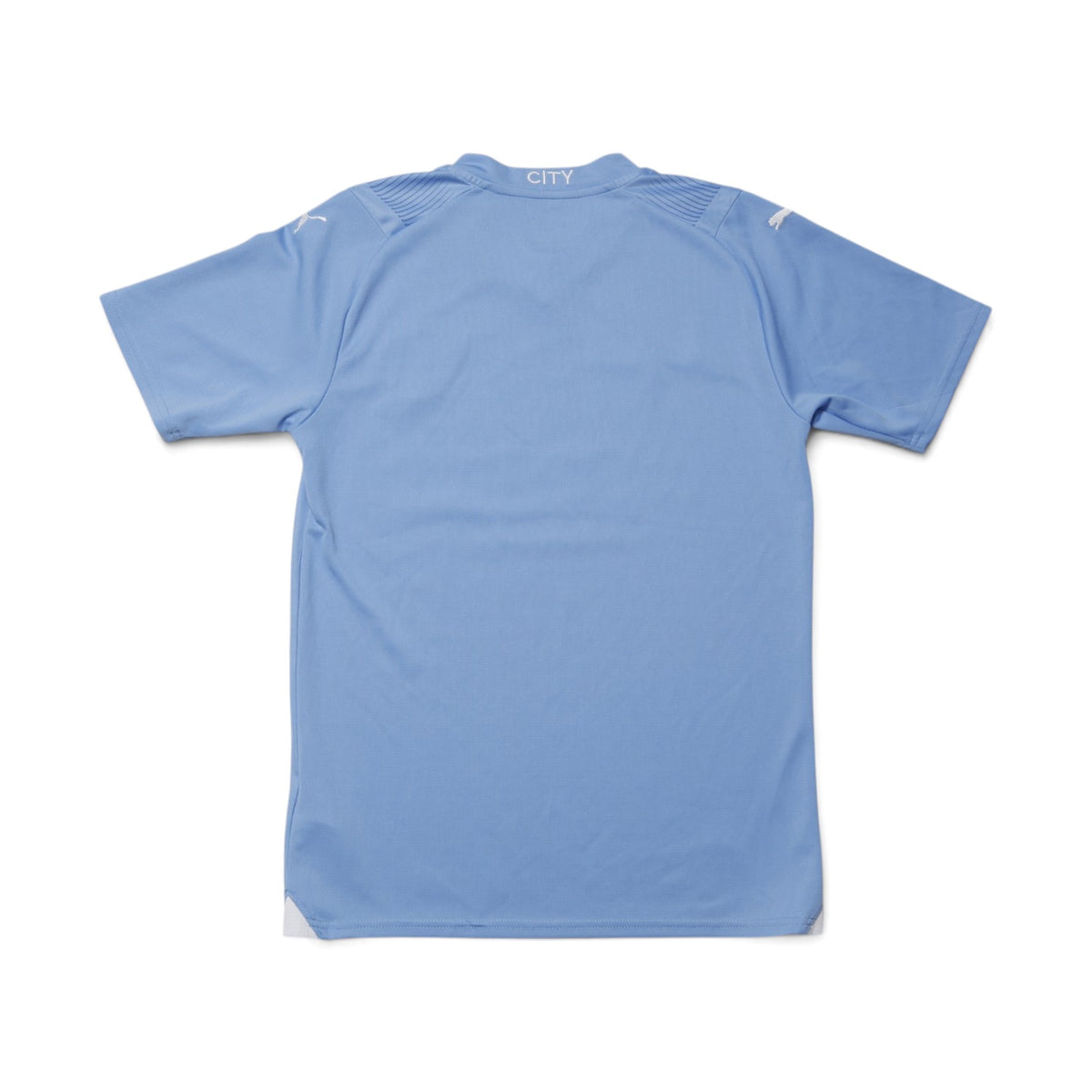 Manchester City 2023/24 home shirt back view, plain sky blue
