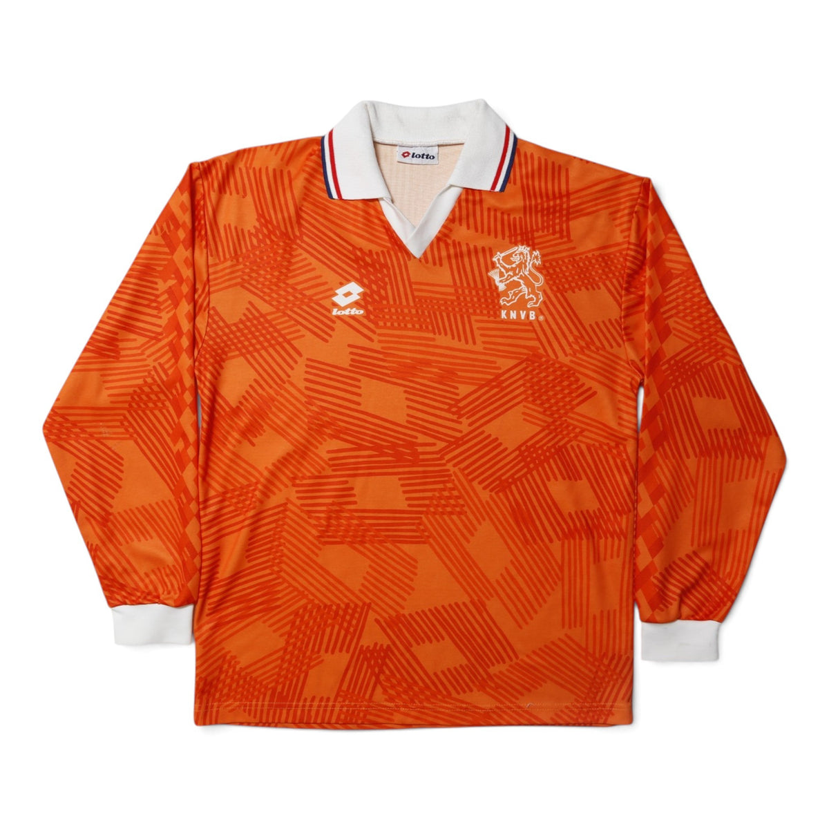 Netherlands 1992/94 home shirt full back view showing long sleeves and KNVB crest
