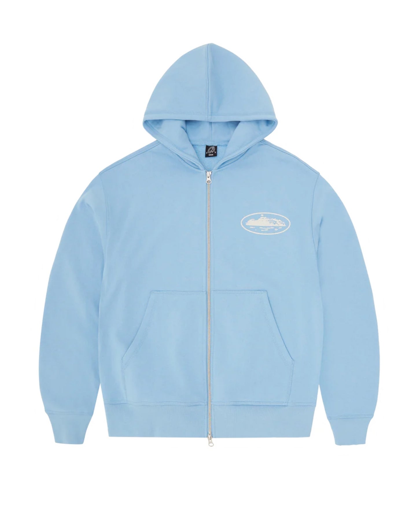 Corteiz Puff Print Zip Hoodie (Blue / Green / Navy)