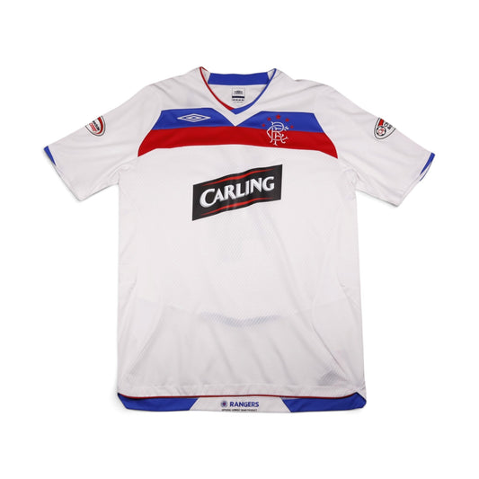 Front view of 2008/09 Rangers away shirt by Umbro with Carling sponsor