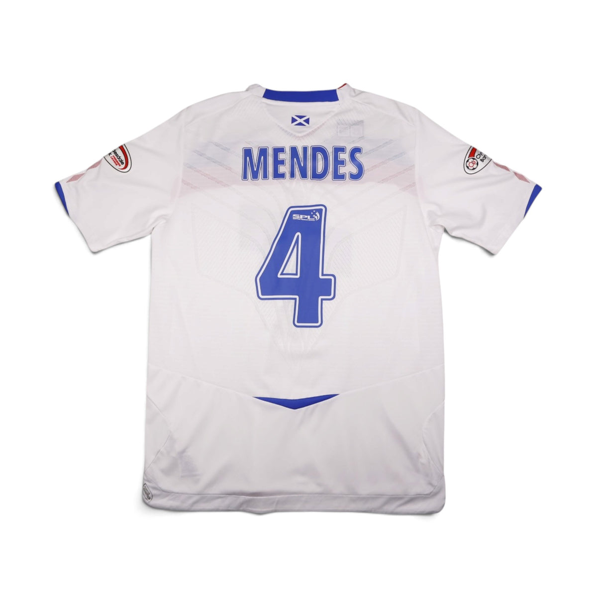 Back view of Rangers away shirt showing Mendes #4 printing