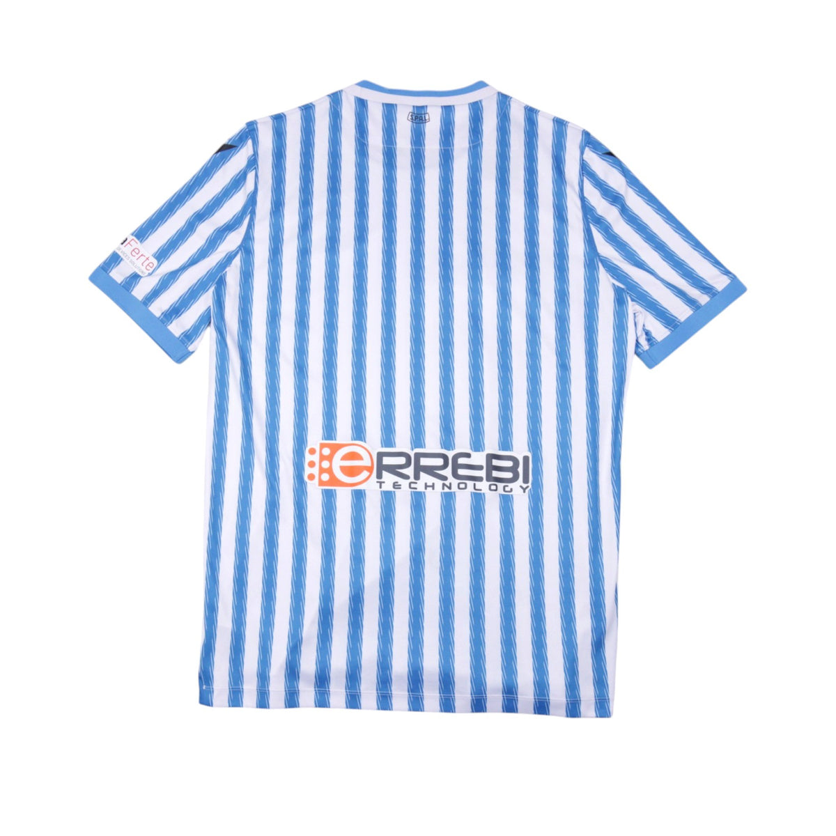 2020/21 SPAL home shirt back view showing Errebi Technology sponsor print