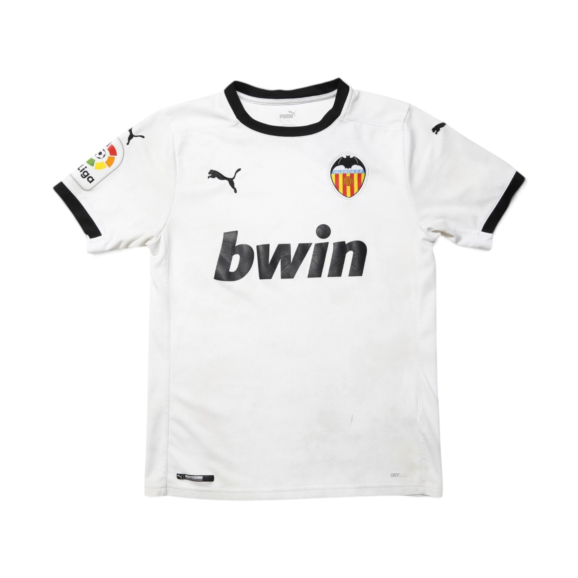 Valencia CF 2020/21 home shirt front view with bwin sponsor and crest