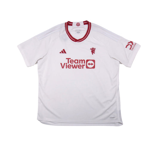 2023/24 Manchester United third shirt front view with TeamViewer sponsor and adidas logo