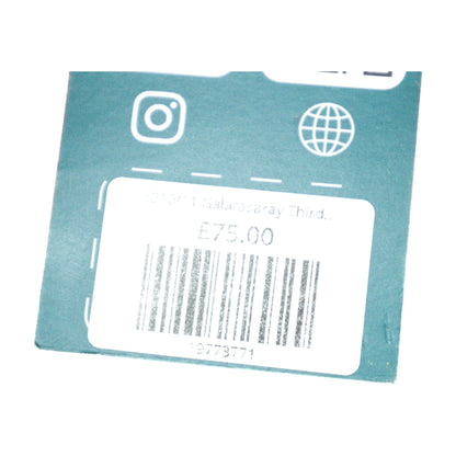 Swing tag for the 2010/11 Galatasaray third shirt showing price and barcode