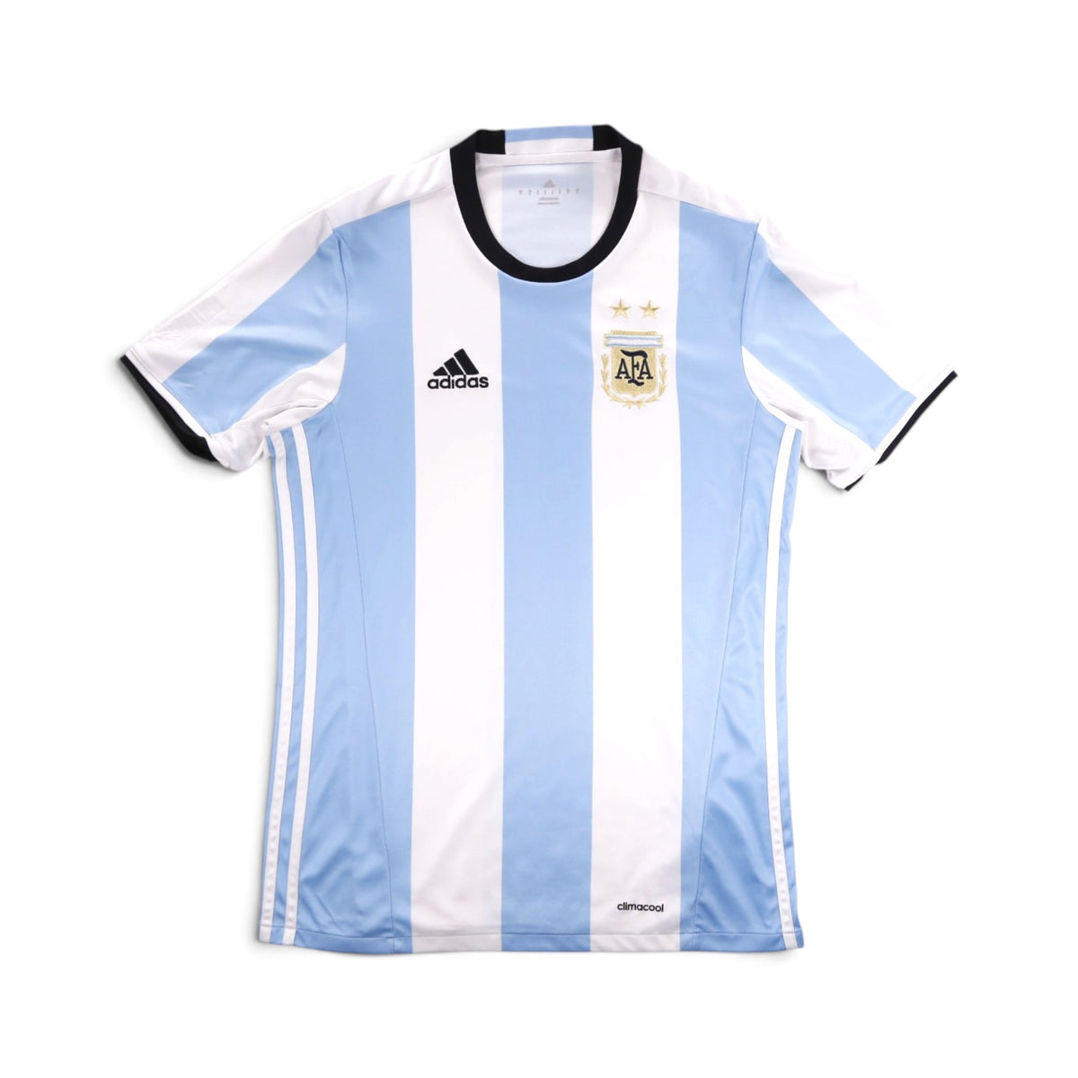 Argentina 2016/17 home shirt front view showing AFA crest and adidas logo